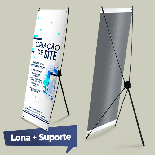 X Banner - Lona + Suporte